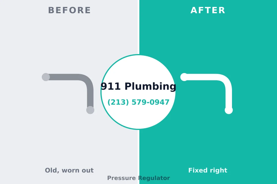 Before and after: plumbing repair Upland, PA